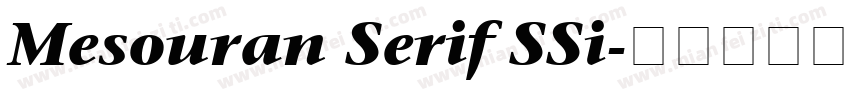 Mesouran Serif SSi字体转换